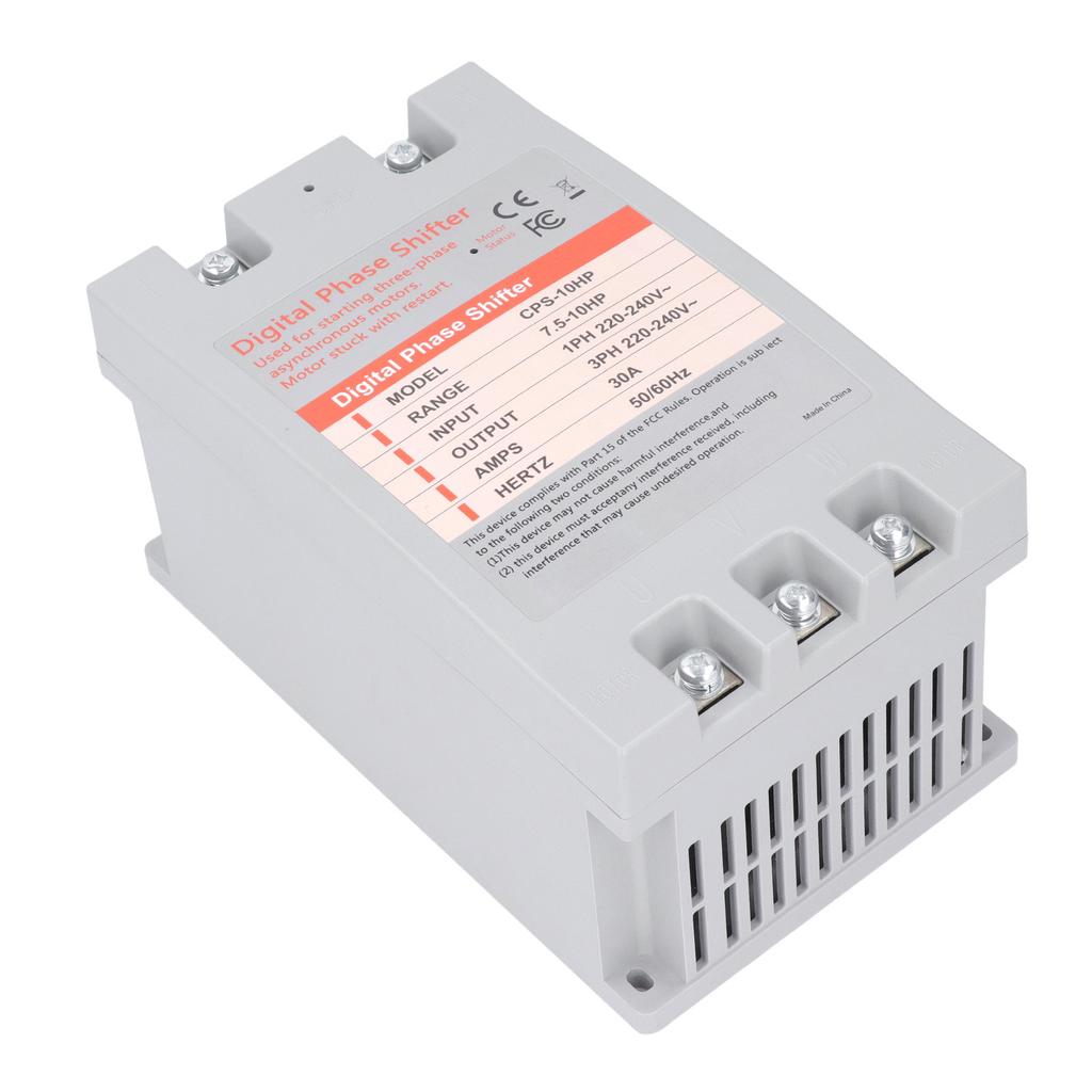 Single To 3 Phase Converter 5.5‑7.5KW 30A Digital Phase Shifter Converter for Residential Commercial