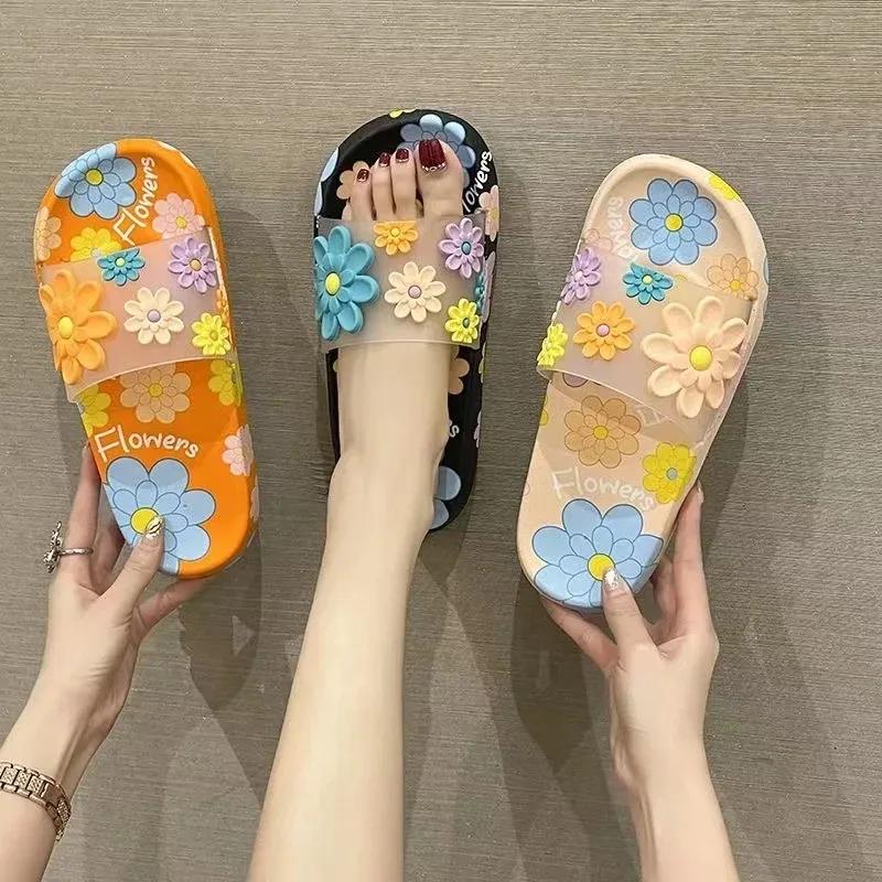 High-quality Summer Slippers Indoor Anti Slip Home for Couples Soft Soled Outdoor Cool Slippers Soft Soled Bathroom Women Shoes