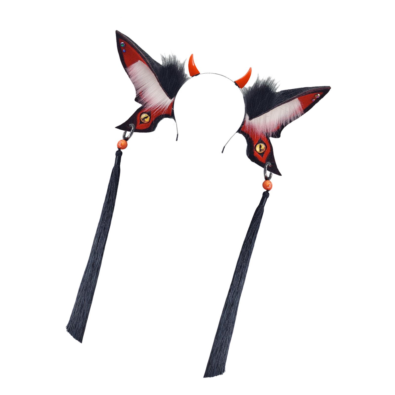 

Ободки с бабочками Косплей Дьявольский глаз Крыло Ободки для волос Темный головной убор Макияж Умывание лица Ободки для волос Вечеринка по случаю дня рождения красный