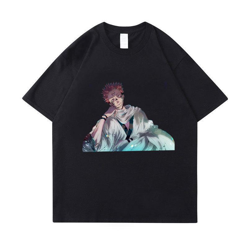 Harajuku Anime Jujutsu Kaisen Gojo Satoru Summer T-shirt Manga Graphic Tops Tees Shirt Cosplay Cotton Cartoon Tshirts Unisex Casual Streetwear