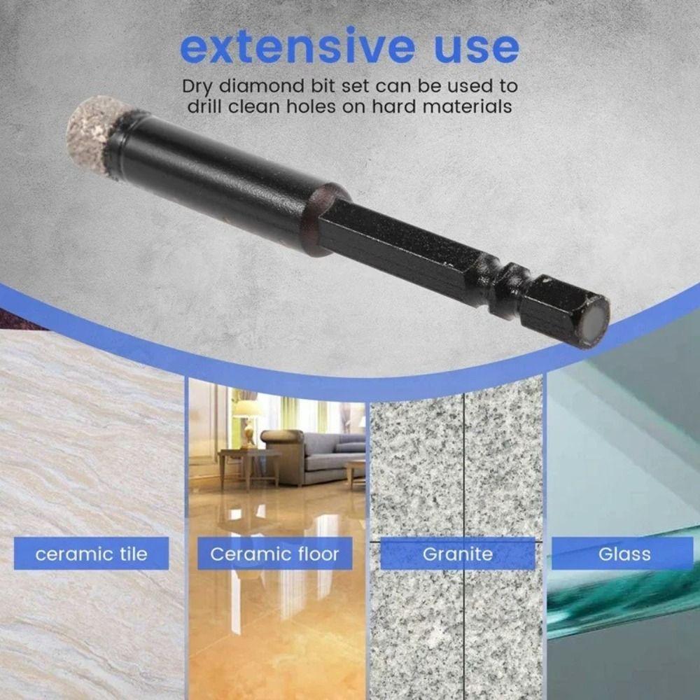 Hard Tile Hole Opener Hex Shank Dry Drill Bit  for Granite Ceramic Tile Stone Glass