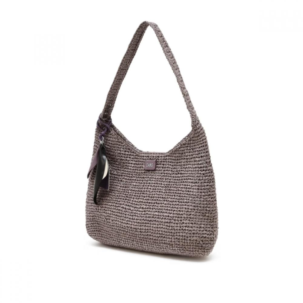 Daks Gray Real Raffia Twisted Mesh Shoulder Bag M Dcba6e571g
