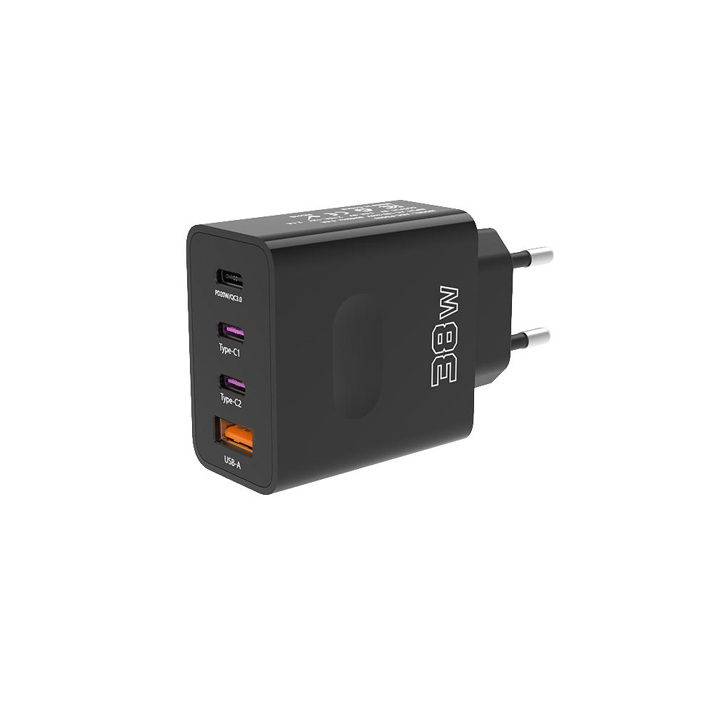 PD 38W USB C Şarj Cihazı 4 Port Hızlı Şarj Type C Cep Telefonu Adaptörü IPhone 16 15 14 için Samsung Xiaomi Huawei Hızlı Şarj 3.0