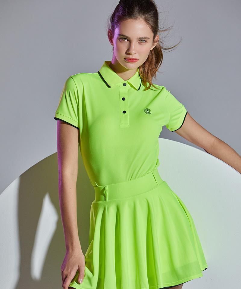 CHUCUCHU C24Ss-Ts037W Ten Knit Collar Polo Shirt