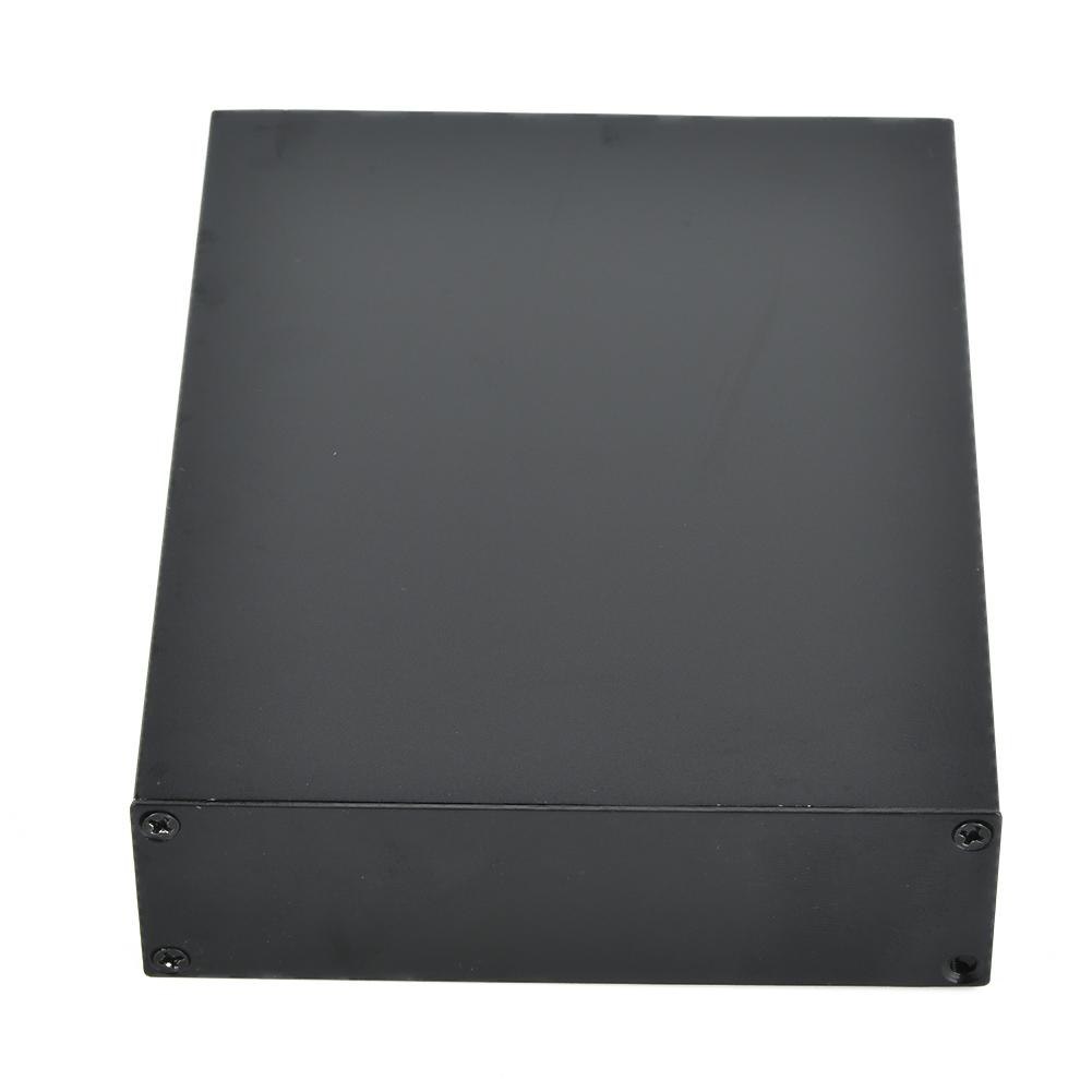 Electronic Project Aluminum Box PCB Instrument Cooling Case Enclosure 33x114x150mm Black