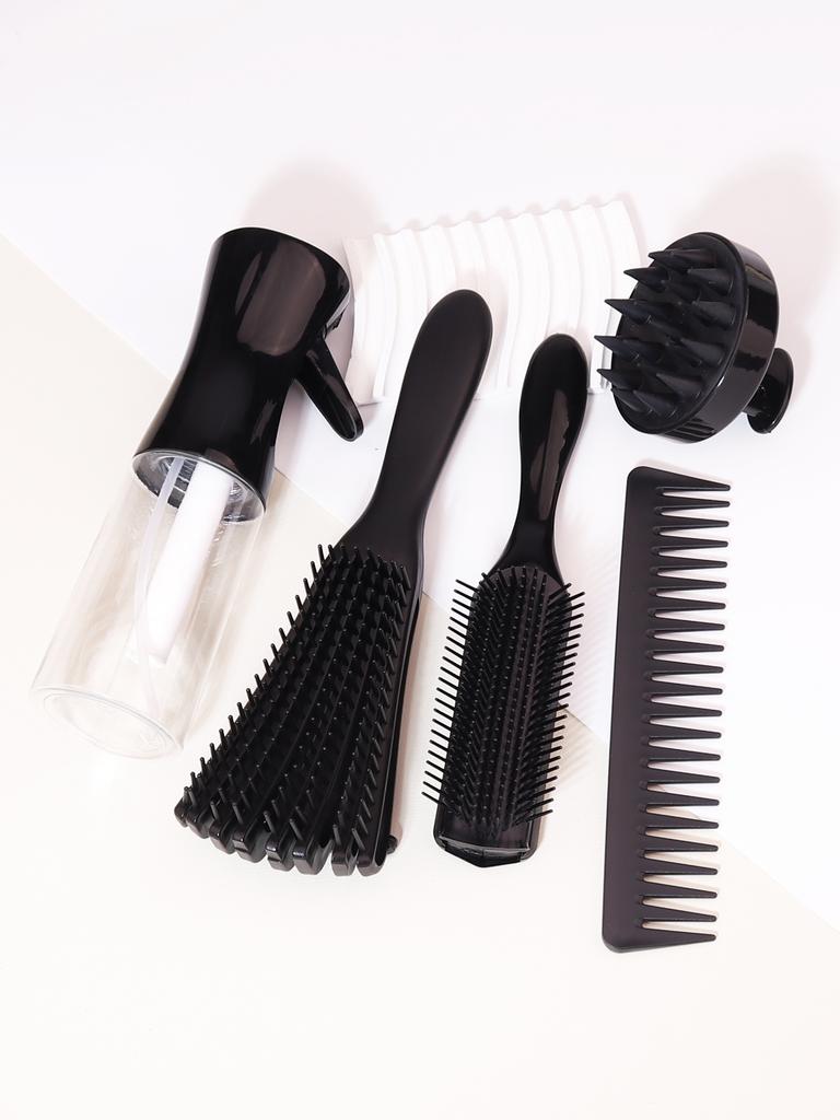 5pcs/set of professional barber accessories kit massage hair comb, hair spray bottle massage brush Special for real hair wigs