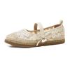 Fashion Elegant Women's Air Mesh Espadrilles Belt Strap Lace Mary Janes Ladies Breathable Lace Fisherman Shoes Embroidery Flats Loafers