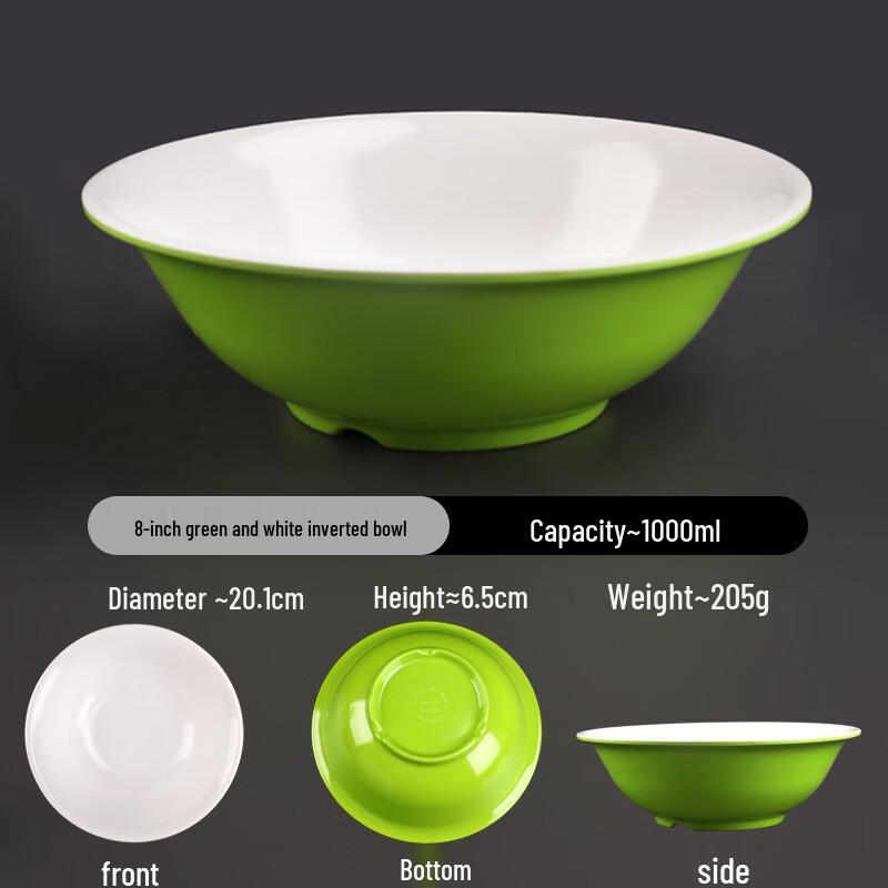 Durable Melamine Noodle Bowls (10-Pack)