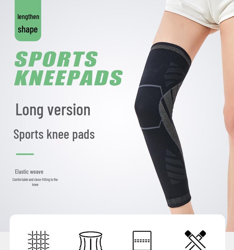 Professional Knitted Extended Knee Pads for Sports and Fitness