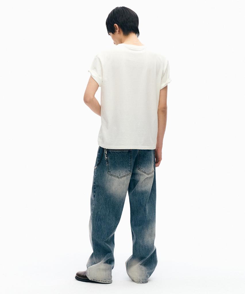 INTEMPOMOOD Necklace Print Short Sleeve_White