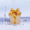 6PCS Micro Landscape Christmas Luminous Gift Box Mini DIY Crafts Xmas Luminous Small Figurines Cartoon Resin Car Small Ornaments