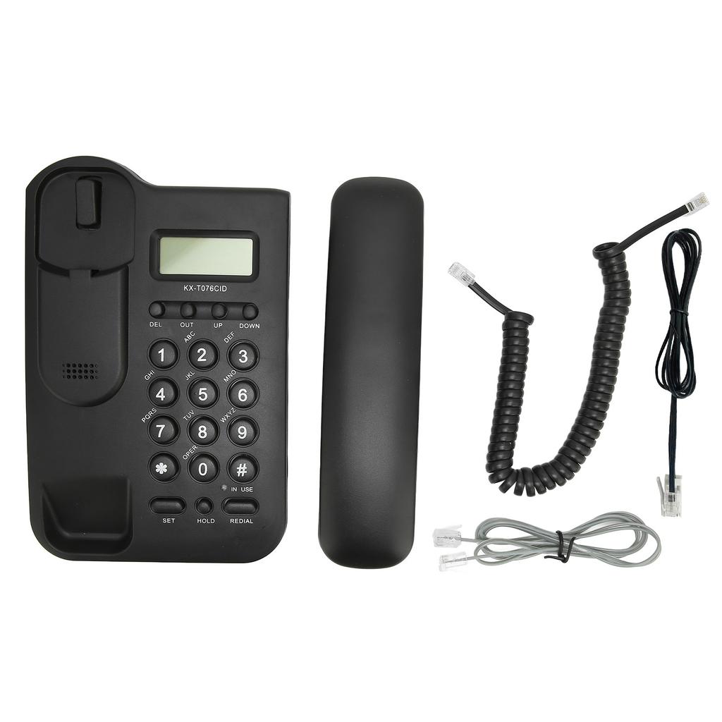 Tischtelefon Anrufer-ID Wandhalterung Minimalistisch Kabelgebundenes Haustelefon für Zuhause Hotel Telefonleitung