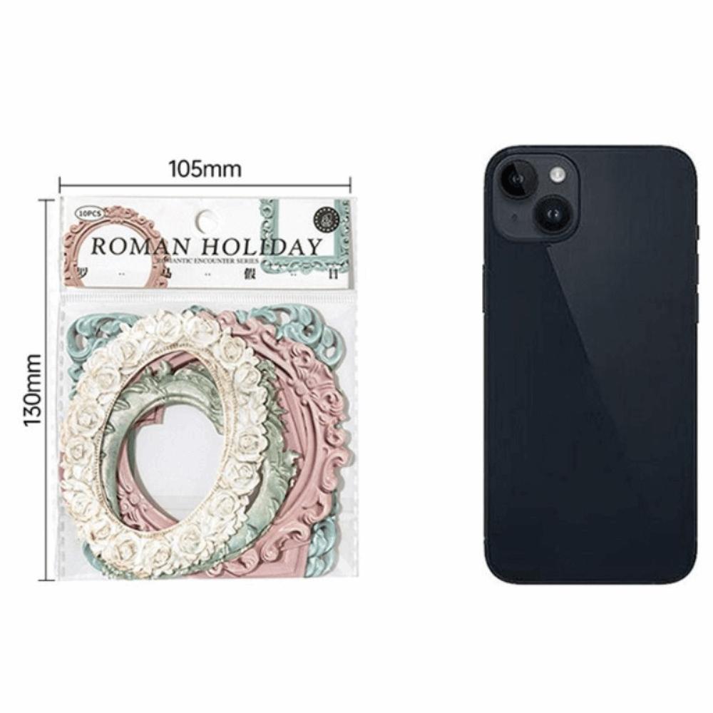 A Set Relievo Vintage Hollow Embossed Materials Frame Scrapbook Decoration Paper  DIY Crafts