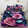 Bedding Set Digital Print Comfortable Duvet Cover for Home Bedroom Decoration, 1 Duvet Cover and 2pillowcase with Zippers