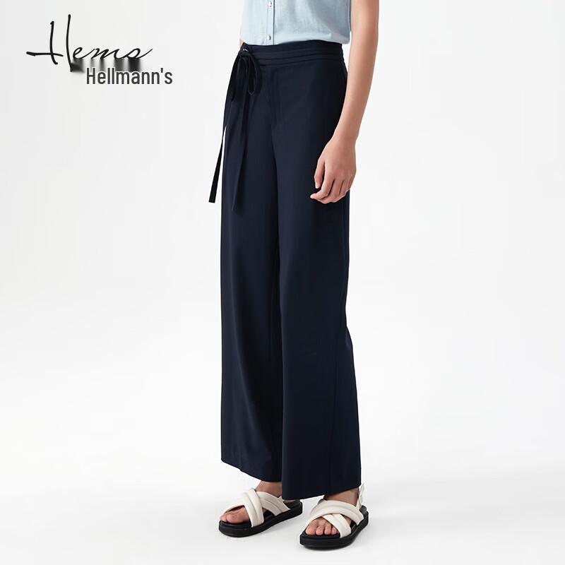 Helmans Women's Stylish Commute Woven Wide-Leg Trousers