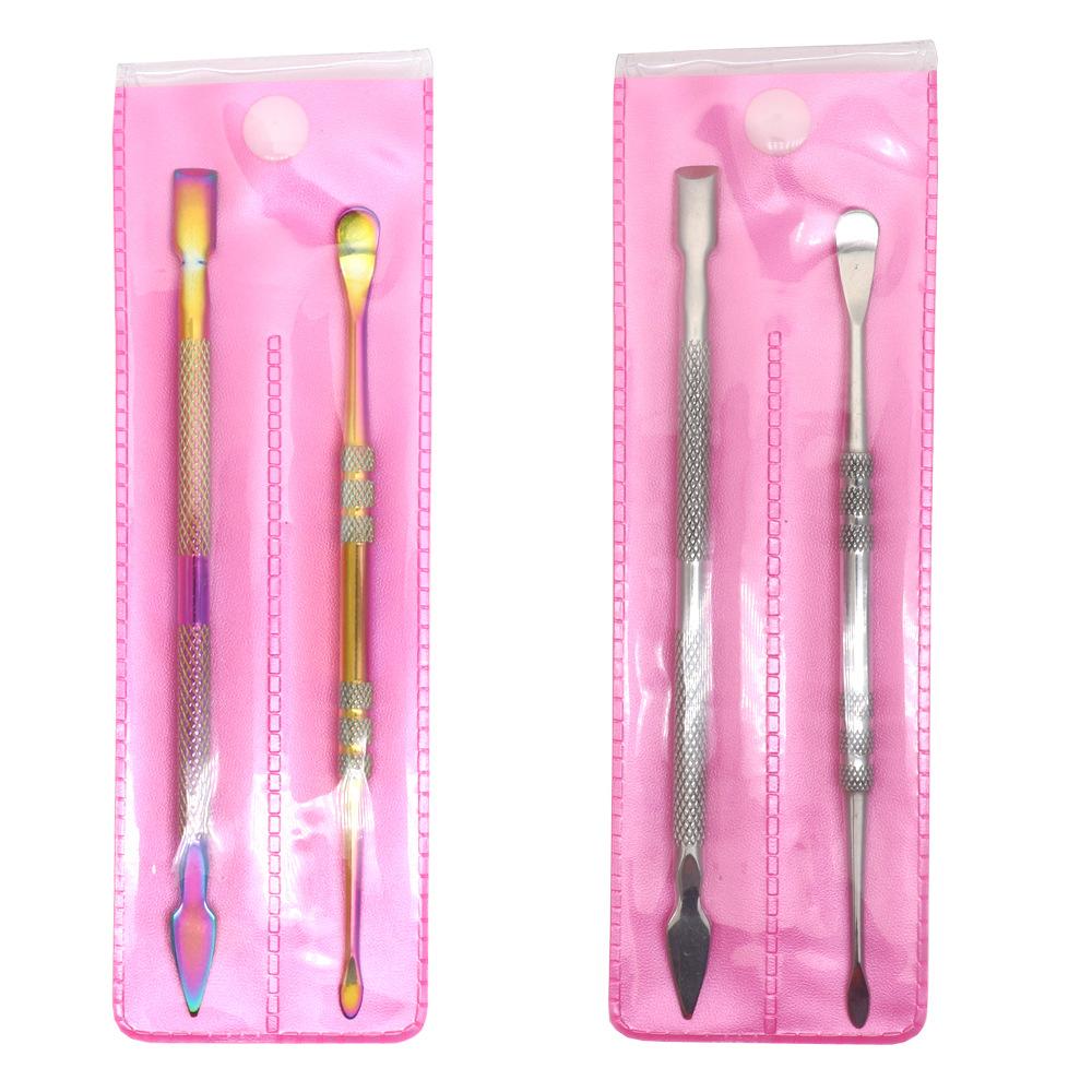 1pc podwójnie zakończony odpychacz do skórek ze stali nierdzewnej martwa skóra Push Remover do pedicure Manicure Nail Art Cleaner narzędzie do pielęgnacji