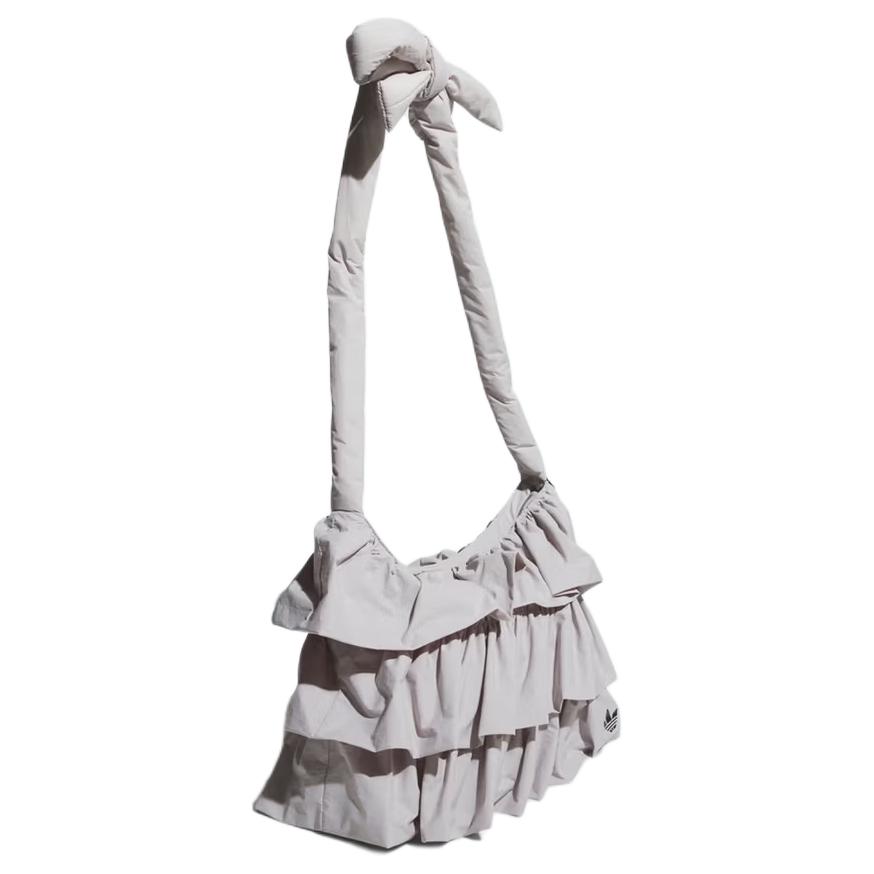 Adidas Originals Double Layer Ruffle Design Fabric Shoulder Bag Women bags Light-Gray IA8913