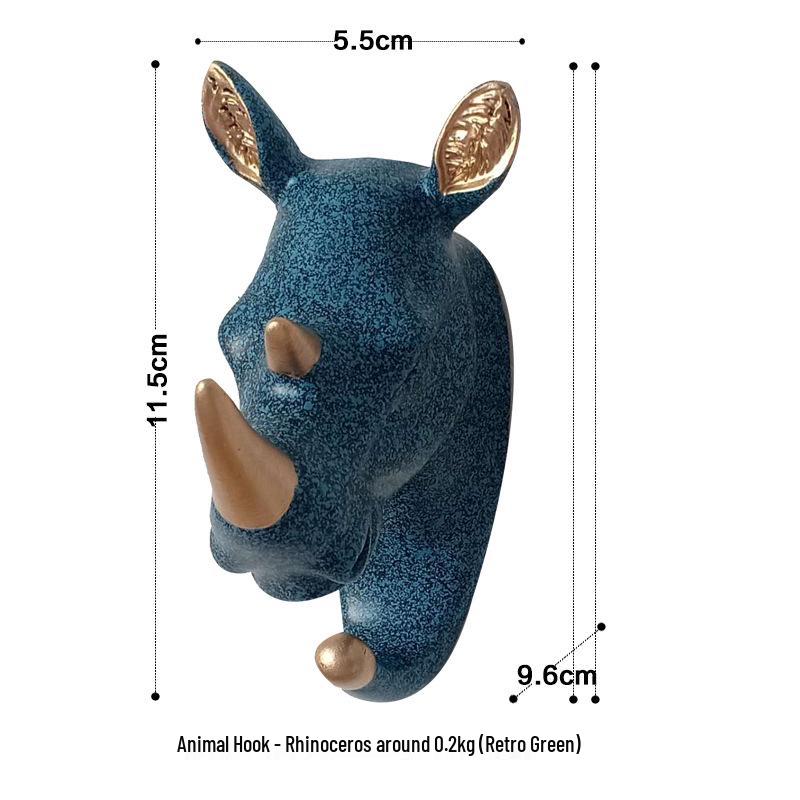 

Creative Deer Head Resin Wall Hook for Entrance Decoration