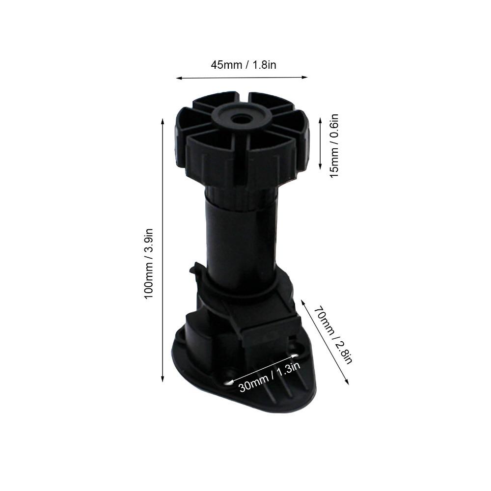 4pcs Black Cabinet Feet Durable Furniture Support Legs Sturdy Cabinet Leveling Feet Closet