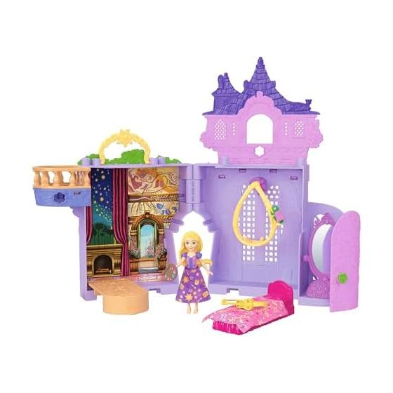 Mattel Disney Princess Rapunzel and the Tower (Kasaneru Oshiro Series! Mini Doll) Dress Up Doll/House Play/Pretend Play Play Set with 1 Mini Doll