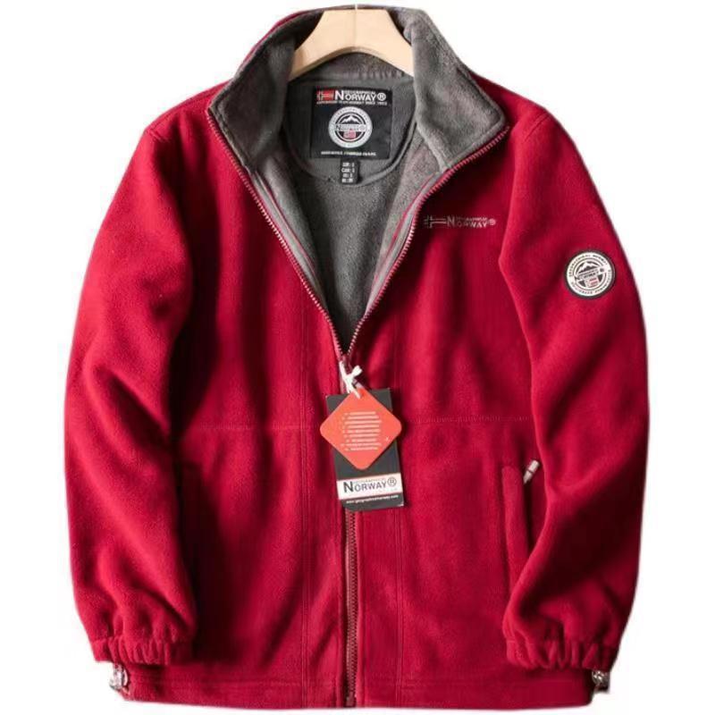 Norwegen-Bereit: Übergröße Herbst/Winter Fleecejacke für Outdoor-Kälteschutz