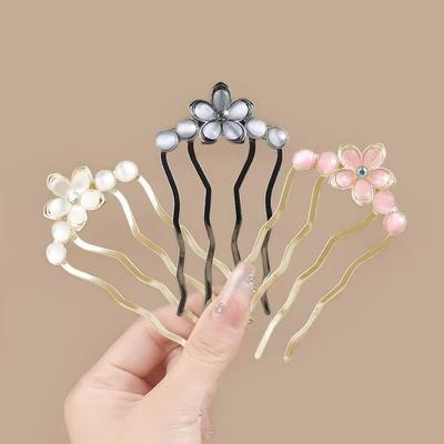 Exquise Mode Chinoise Hanfu Épingle à Cheveux Vintage Pompon Accessoire de Cheveux pour Femmes Rétro Pince Chignon Mariage Chignon Haut Épingle à Cheveux Dorée Cadeau