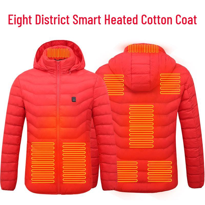 2025 Men's USB Electric Heated Jacket: Winter Warm, Lightweight, Thin Heating, Constant Temperature, Cotton.