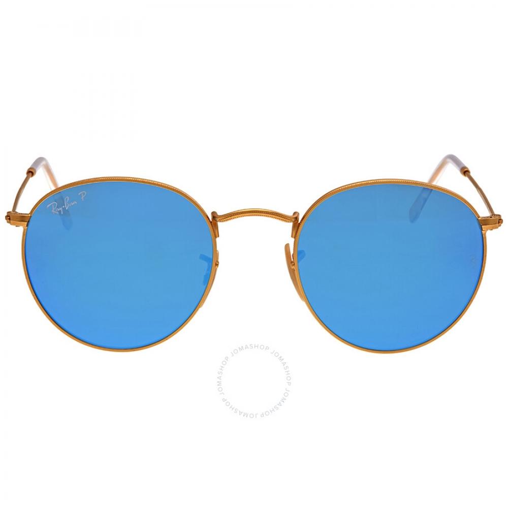 

Ray Ban Round Flash Lenses Blue Unisex Sunglasses RB3447 112 4L 50