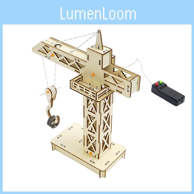 Diy Wooden Remote Control Crane Material Kit Children's Steam Education Handmade Small Production Crane Customizable Wood Material Pack
