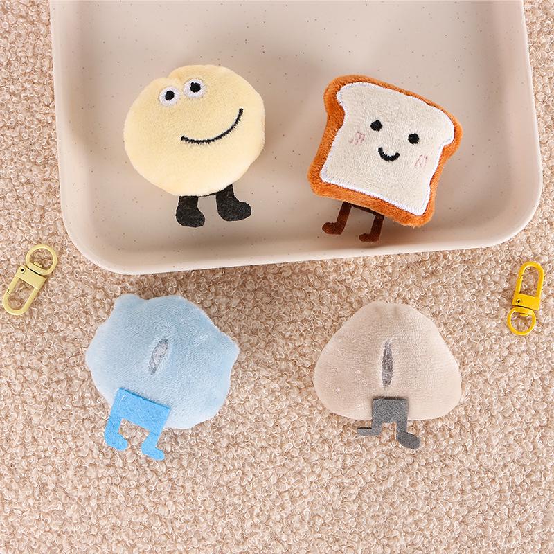Cartoon Plush Bread & Cookie Brooch: Cute Accessories for Bags, Clothes, Shoes, and Socks.