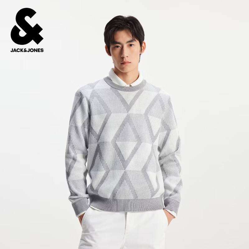 Мужской джемпер Jack & Jones с круглым вырезом из жаккардового трикотажа M