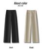 Women's Apricot High-Waisted Slimming Wide-Leg Pants - Spring/Summer 2026 Casual Suit Trousers