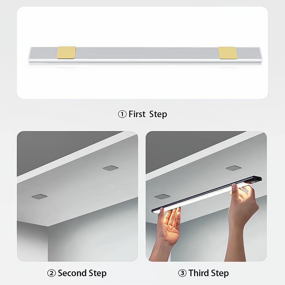 Night Light 3color In One Home Lamp Motion Sensor Wireless USB Under Cabinet Dormitory Wardrobe Closet Cupboard Indoor Lighting