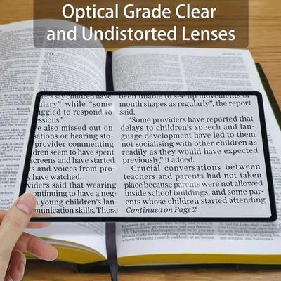 Full Page Large Sheet Magnifier Magnifying Glass Reading Aid Glass Page Magnifying Lens Reading Magnifier
