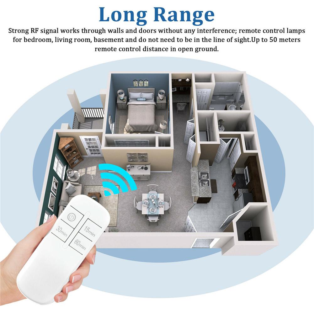 E27 Lamp Holder Wireless Remote Control Stable Performance Light Bulb Cap Socket Switch Screw Kit