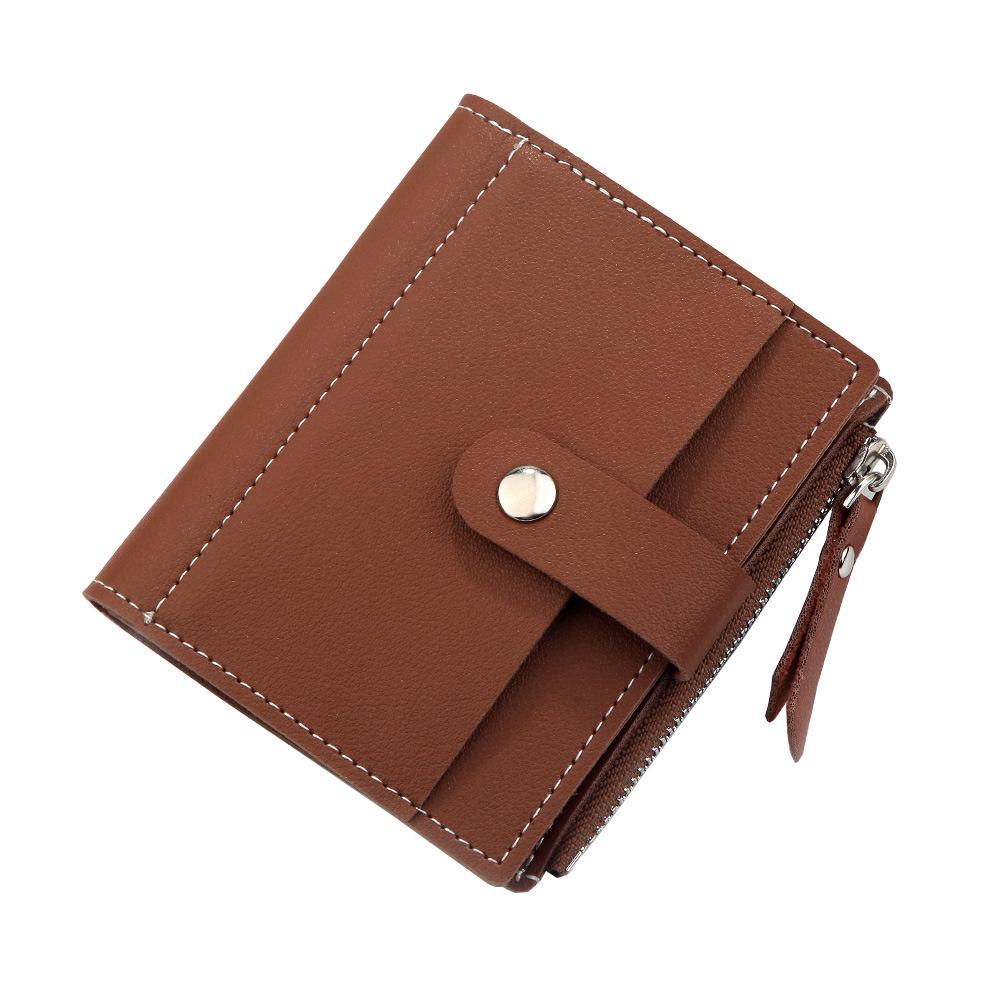 

Hengsheng Women s Mini Leather Wallet: Short, Stylish Coin & ID Purse with Button Closure