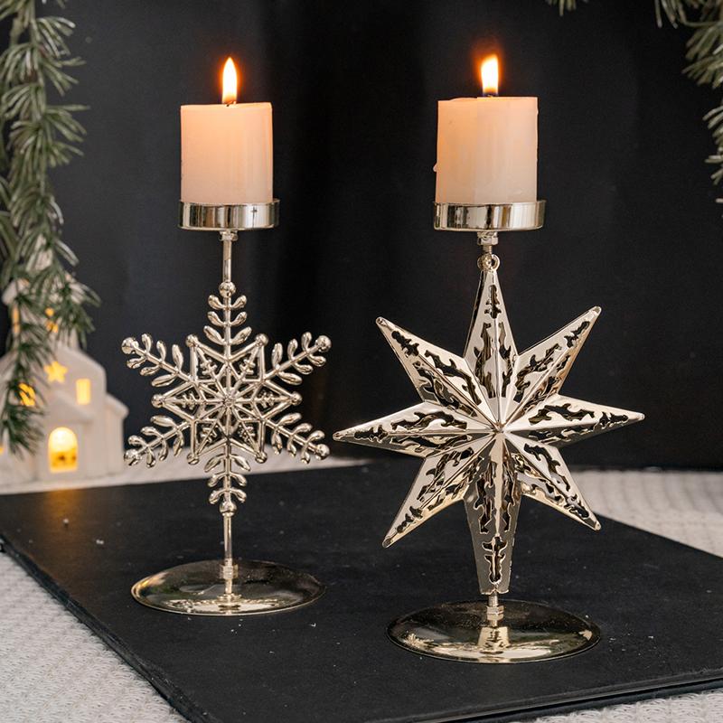 Christmas Candlestick Christmas Decorations Home Decor Elegant Classic Christmas Theme Scene Setting Various Styles
