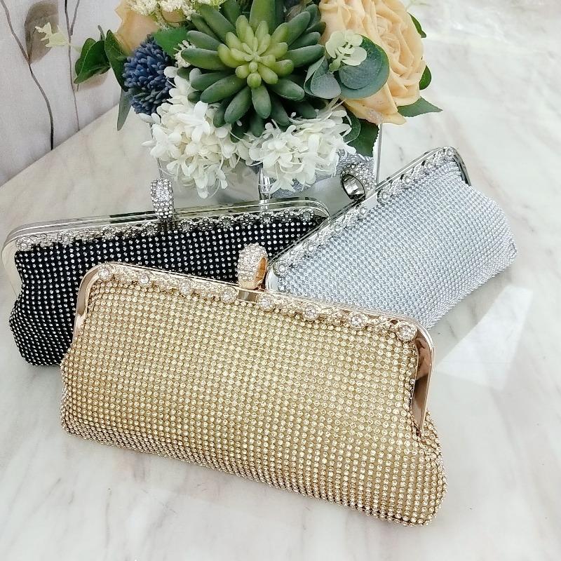 New Model, Dinner In Hand, Diamond-encrusted Ring Head Diagonal Span, Banquet In Hand, Women's Bag, Dress, Socialite, Shoulder Hand-held