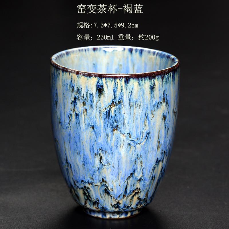 Wholesale Reusable 150ml Chinese Kung Fu Kiln Change Ceramic Home Tea Cup Japanese Style Ceramic Clay Tea Service Cup