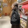 Fashion Travel Lightweight Middle School College Students Class Solid Color Backpack 2025 New Simple Niche Design School Bag