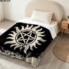 1PC Supernatural Patterned Flannel Blanket Suitable For All Seasons For Home Decor Warmth And Comfort Gifts Holiday Present