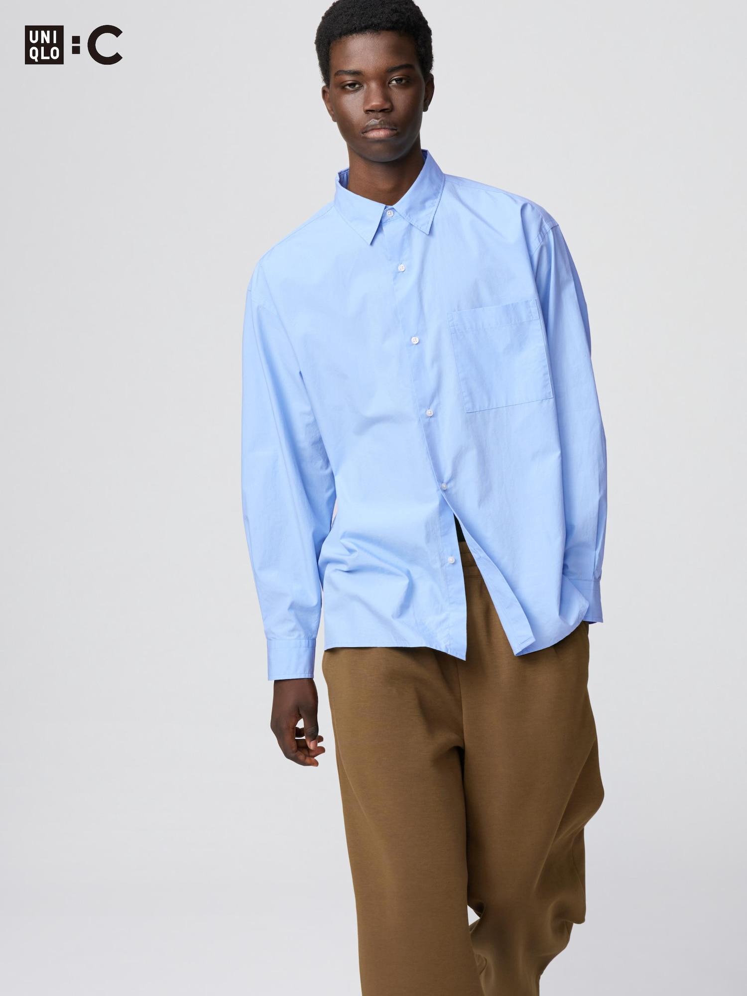 

Рубашка Uniqlo Broadcloth Oversize с длинным рукавом 61 BLUE/UNISEX M