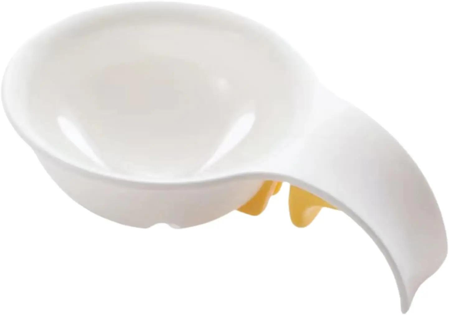 1/2pcs Egg Separator Egg Yolk Separator with Bowl Clip Egg White and Yolk Separation Kitchen Tools Hollow Design Easy Clean