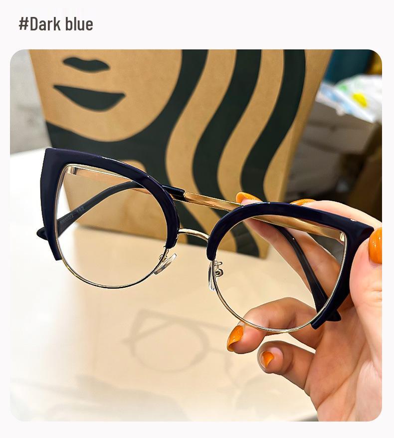 Vintage Katzenauge Metall Lesebrille - Blaulichtfilter, Hohe Auflösung, Europäischer & Amerikanischer Stil