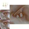 Silver Earrings Round Alloy Water Rhinestone Fashion Jewelry For Women