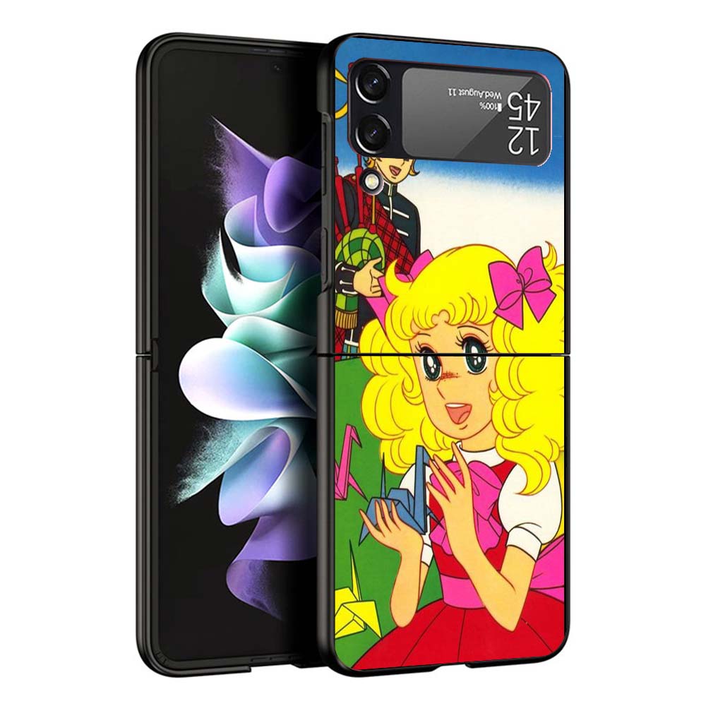 Candy 90s Anime Phone Case For Samsung Galaxy Z Flip7 Flip6 5G Flip5 Flip4 Flip3 ZFlip 7 6 3 4 5 Shockproof Back Cover Galaxy Z