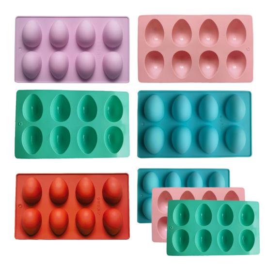 Easter Egg Silicone Mold for Baking 8 Cavity Non-Stick Chocolate Mold Freezer Oven