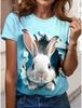 Casual Harajuku T-shirt Women's Round Neck T-shirt Top Clothing