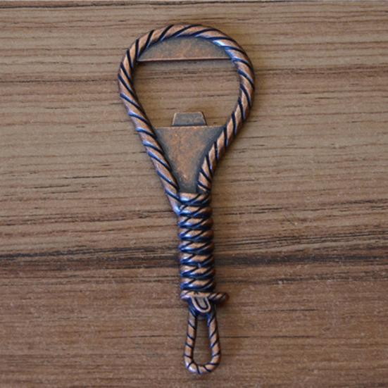 Zinková slitina lana klíčenka ve tvaru otvíráku na lahve piva kuchyňský bar restaurace nástroj