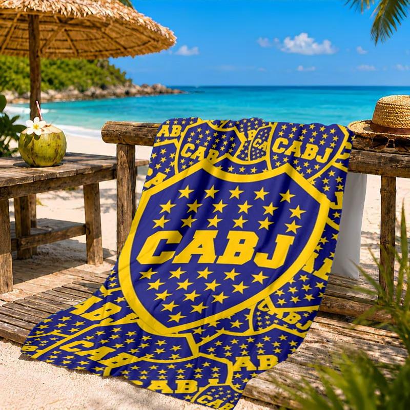 Boca Football Club Printed Microfiber Beach Towel, Soft And Absorbent, Quick-Dry, Ideal for Summer Travel, Beach Essential, Swimming Pool